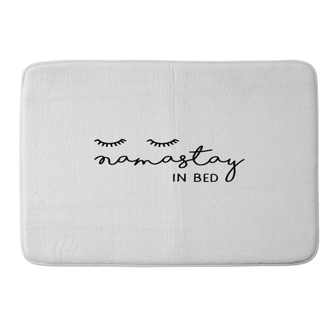 Orara Studio Namastay In Bed Quote Memory Foam Bath Mat