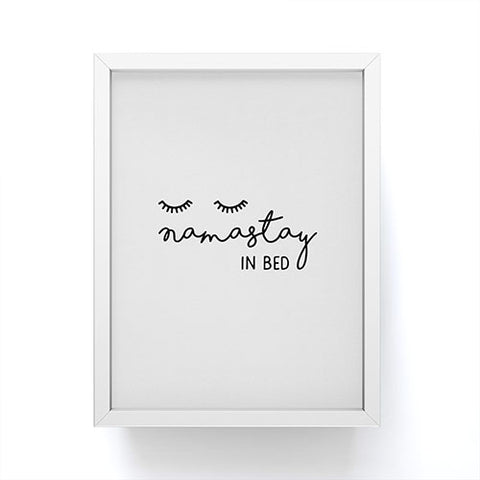 Orara Studio Namastay In Bed Quote Framed Mini Art Print