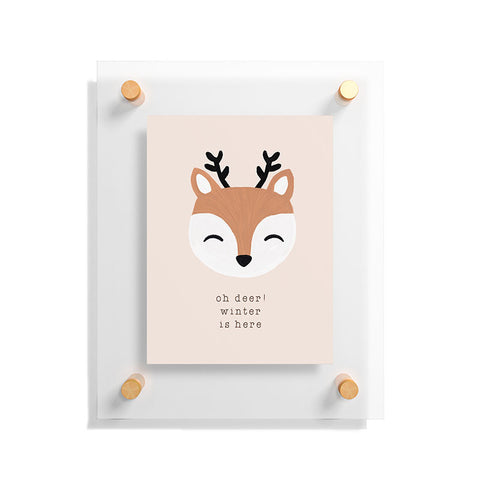 Orara Studio Oh Deer Winter Is Here I Floating Acrylic Print