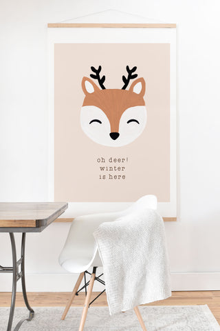 Orara Studio Oh Deer Winter Is Here I Art Print And Hanger