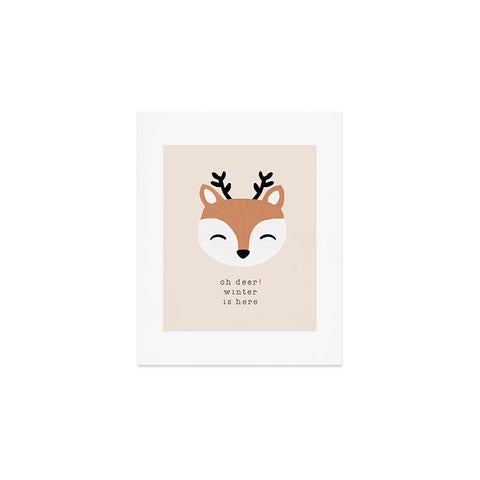 Orara Studio Oh Deer Winter Is Here I Art Print