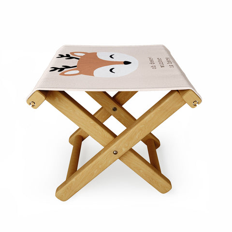 Orara Studio Oh Deer Winter Is Here I Folding Stool