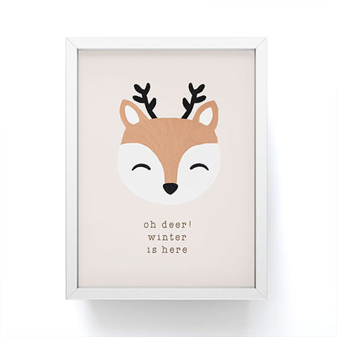 Orara Studio Oh Deer Winter Is Here I Framed Mini Art Print