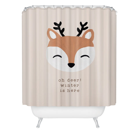 Orara Studio Oh Deer Winter Is Here I Shower Curtain