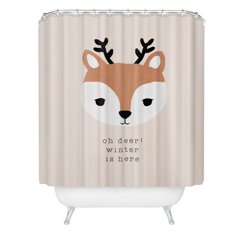 Orara Studio Oh Deer Winter Is Here II Shower Curtain
