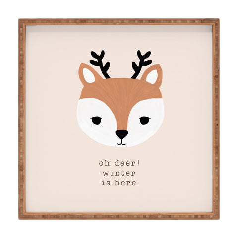 Orara Studio Oh Deer Winter Is Here II Square Tray