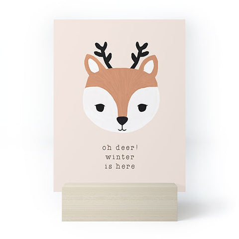 Orara Studio Oh Deer Winter Is Here II Mini Art Print