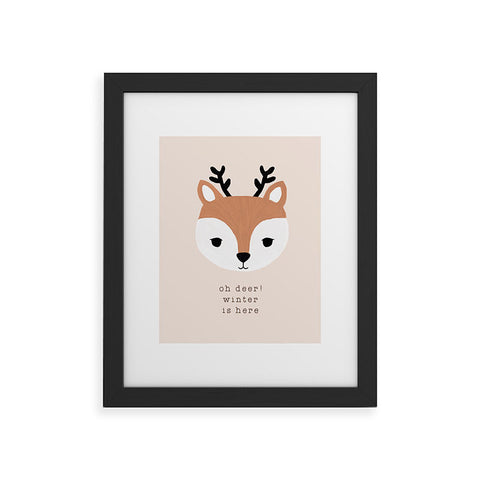 Orara Studio Oh Deer Winter Is Here II Framed Art Print