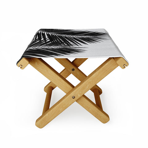 Orara Studio Palm Leaf Black and White II Folding Stool