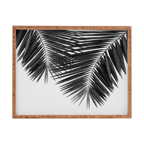 Orara Studio Palm Leaf Black and White II Rectangular Tray
