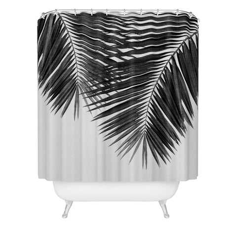 Orara Studio Palm Leaf Black and White II Shower Curtain