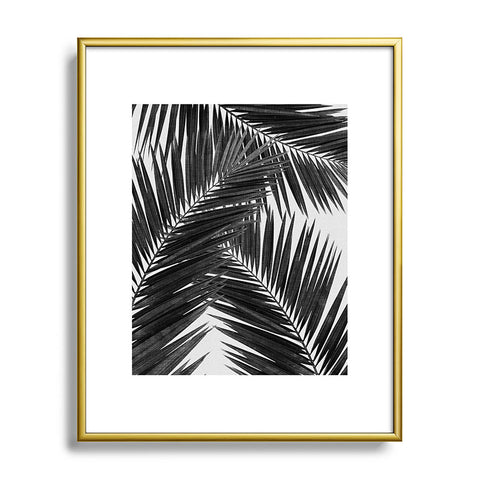 Orara Studio Palm Leaf Black and White III Metal Framed Art Print