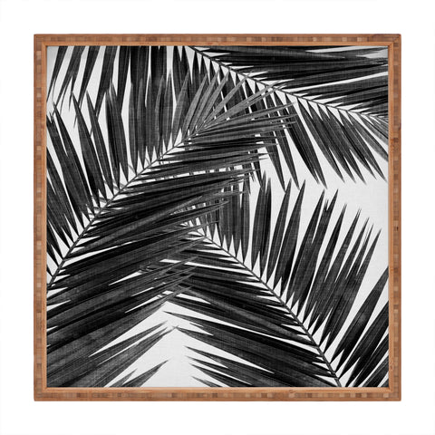 Orara Studio Palm Leaf Black and White III Square Tray