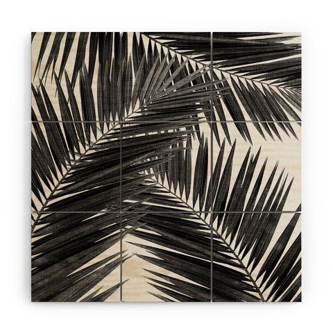 Orara Studio Palm Leaf Black and White III Wood Wall Mural