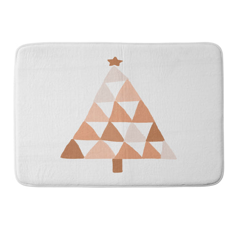 Orara Studio Pastel Christmas Tree Memory Foam Bath Mat