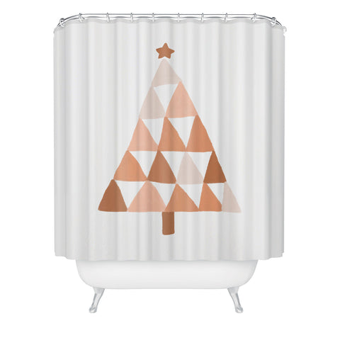 Orara Studio Pastel Christmas Tree Shower Curtain