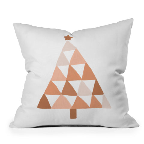 Orara Studio Pastel Christmas Tree Throw Pillow