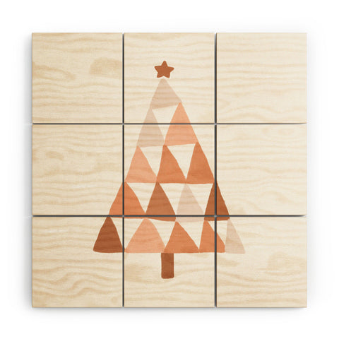Orara Studio Pastel Christmas Tree Wood Wall Mural