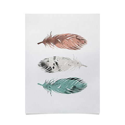 Orara Studio Pastel Feathers Poster
