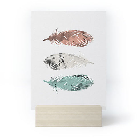 Orara Studio Pastel Feathers Mini Art Print