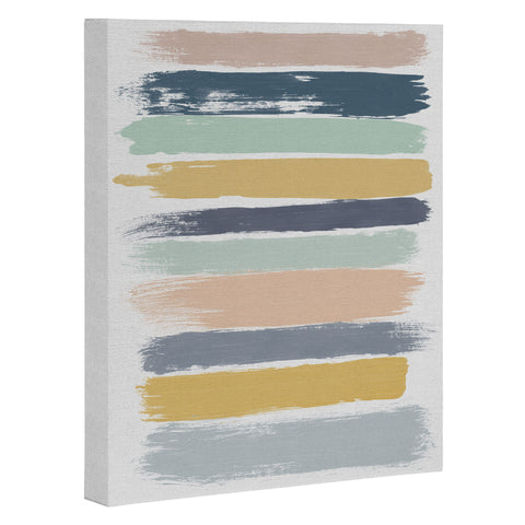 Orara Studio Pastel Stripes Art Canvas