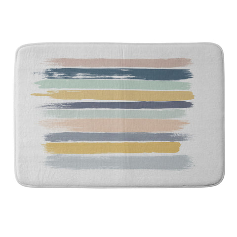 Orara Studio Pastel Stripes Memory Foam Bath Mat