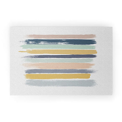 Orara Studio Pastel Stripes Welcome Mat