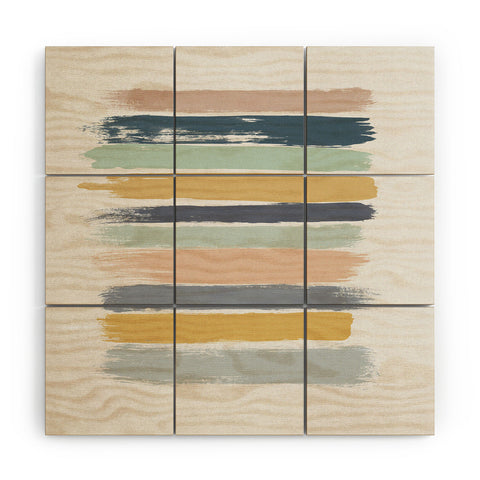 Orara Studio Pastel Stripes Wood Wall Mural