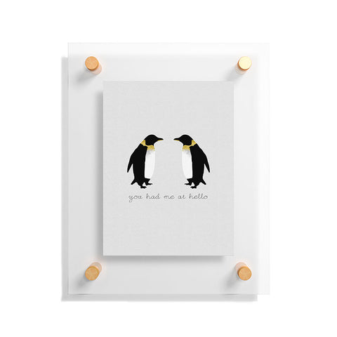 Orara Studio Penguin Quote Floating Acrylic Print