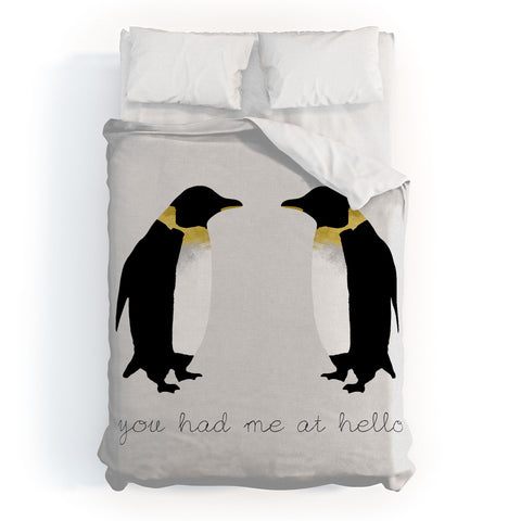 Orara Studio Penguin Quote Duvet Cover