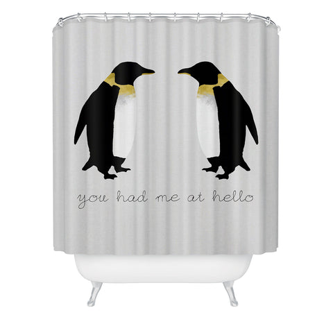 Orara Studio Penguin Quote Shower Curtain