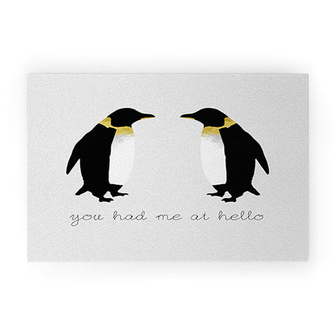 Orara Studio Penguin Quote Welcome Mat