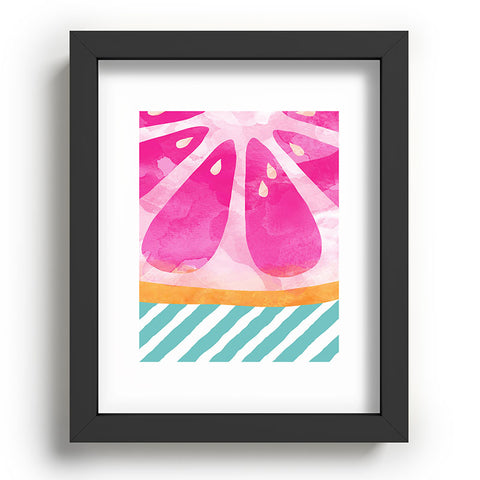 Orara Studio Pink Grapefruit Abstract Recessed Framing Rectangle