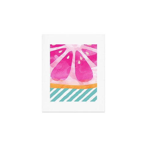Orara Studio Pink Grapefruit Abstract Art Print