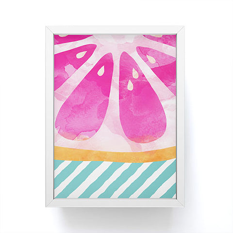 Orara Studio Pink Grapefruit Abstract Framed Mini Art Print