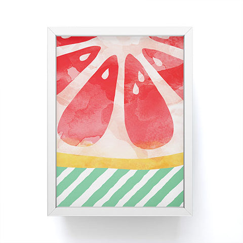 Orara Studio Red Grapefruit Abstract Framed Mini Art Print