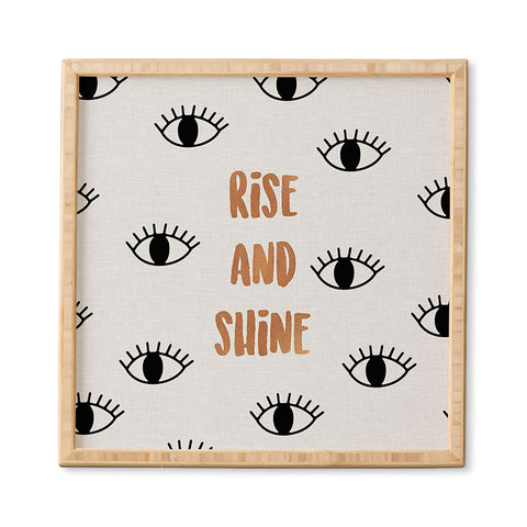 Orara Studio Rise And Shine Bedroom Quote Framed Wall Art