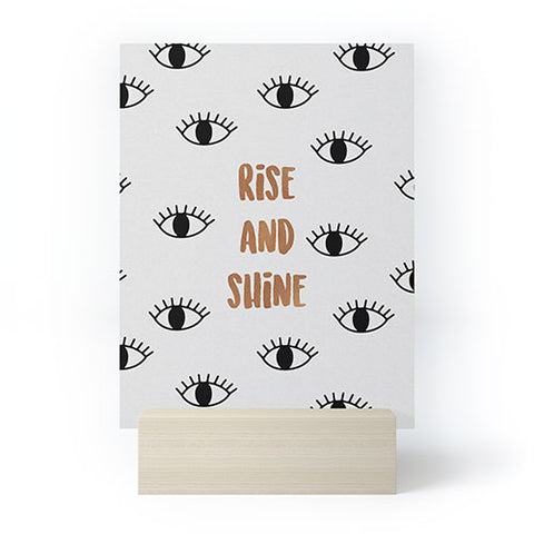 Orara Studio Rise And Shine Bedroom Quote Mini Art Print