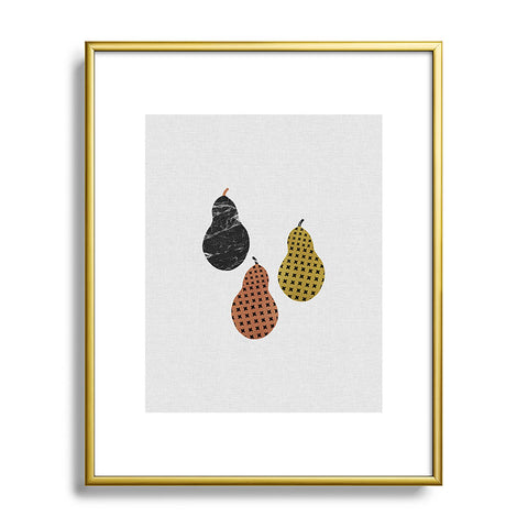 Orara Studio Scandi Pears Metal Framed Art Print