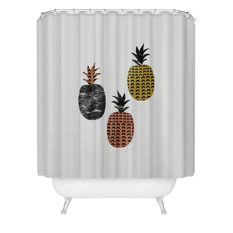 Orara Studio Scandi Pineapples Shower Curtain