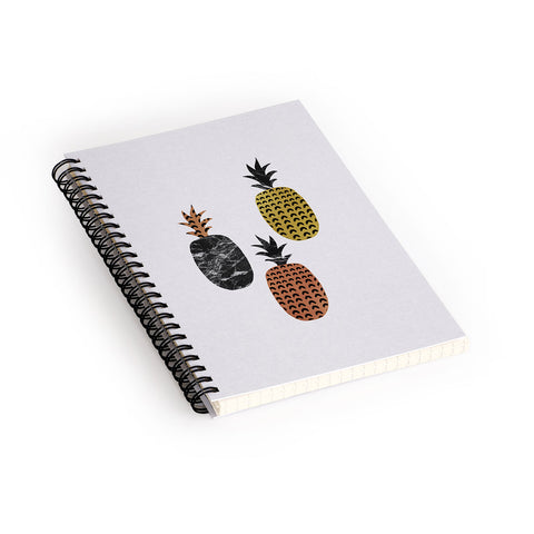 Orara Studio Scandi Pineapples Spiral Notebook