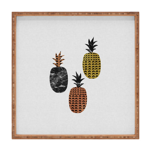 Orara Studio Scandi Pineapples Square Tray