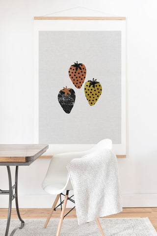 Orara Studio Scandi Strawberries Art Print And Hanger