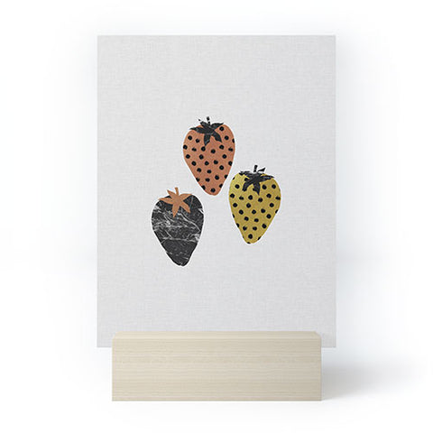 Orara Studio Scandi Strawberries Mini Art Print