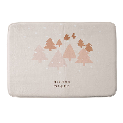 Orara Studio Silent Night Typography Memory Foam Bath Mat
