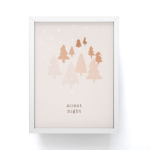 Orara Studio Silent Night Typography Framed Mini Art Print