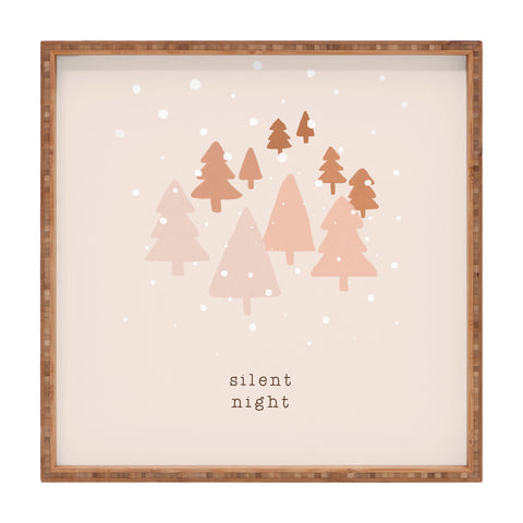 Orara Studio Silent Night Typography Square Tray