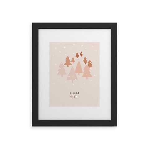 Orara Studio Silent Night Typography Framed Art Print