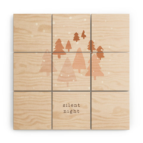Orara Studio Silent Night Typography Wood Wall Mural