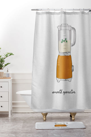 Orara Studio Smooth Operator Shower Curtain And Mat